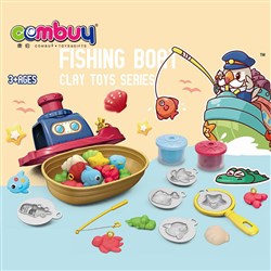 CB881668 CB881669 - Fishing boat 3+ DIY colourful playdough play set kinds clay toy